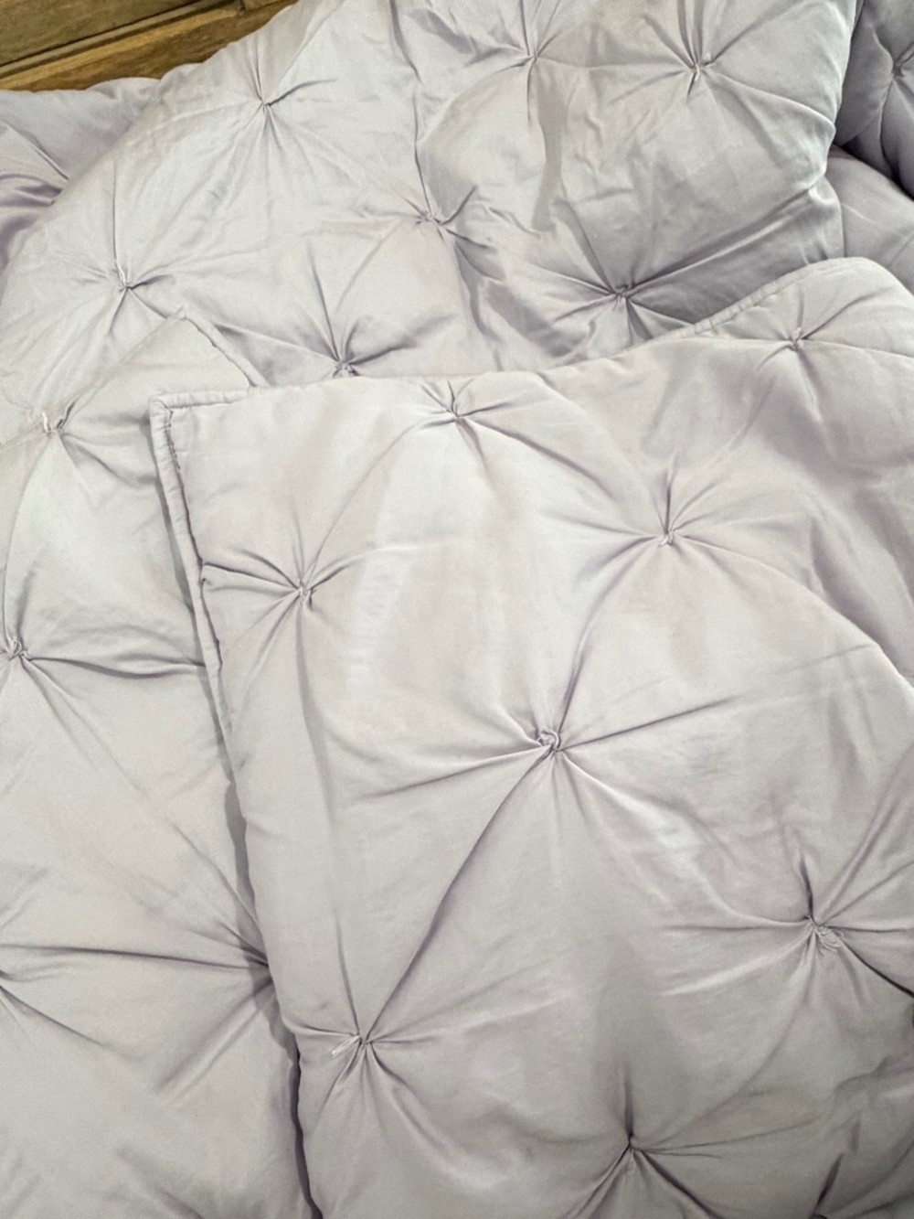 Full/queen comforter and 2 shams dusty iris purple